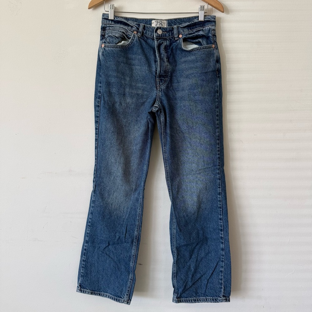 Free People We The Free High-Waist Medium-Wash Straight Denim Jean Pant - 28